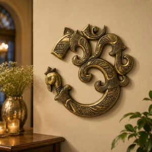 brass om wall decor