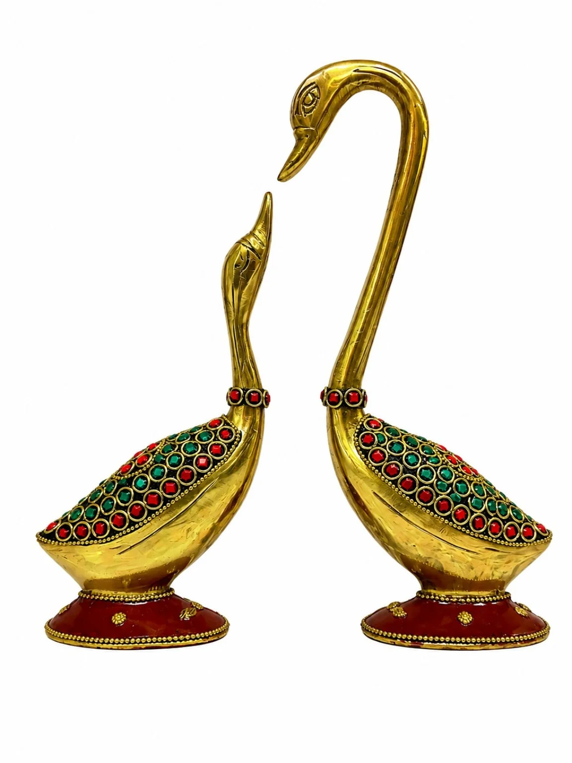 Brass Swan Showpiece Set – Stunning 2-Piece Decorative Swans | CraftyRootz - Image 2