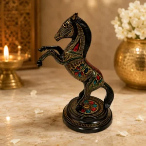 black brass horse statue