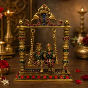 brass radha krishna jhula