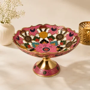 brass floral centerpiece
