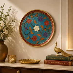 Brass Wall Hanging Plate 6 Inch Handcrafted Decor