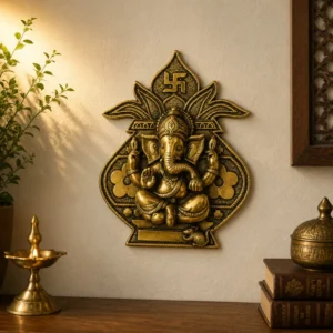 brass ganesha wall decor