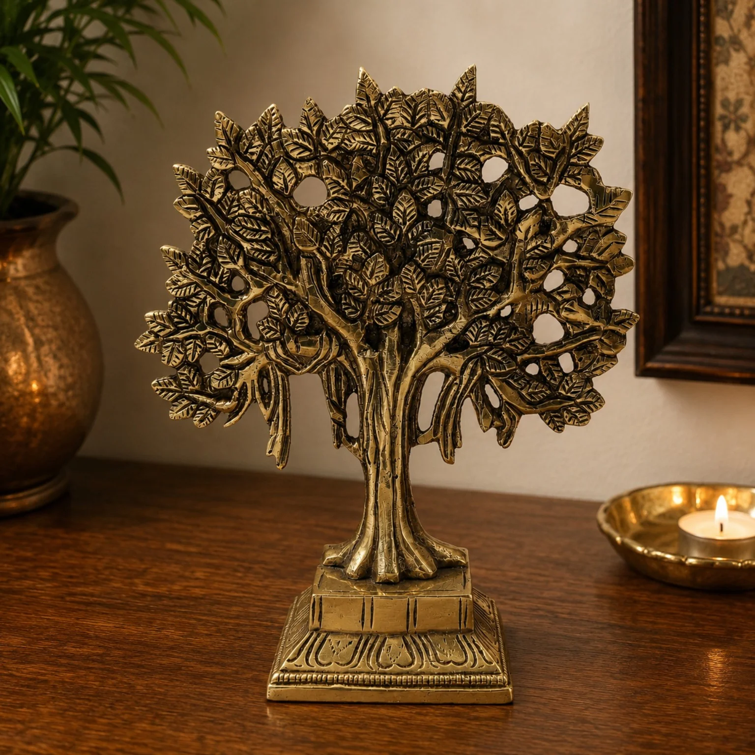 brass tree of life showpiece