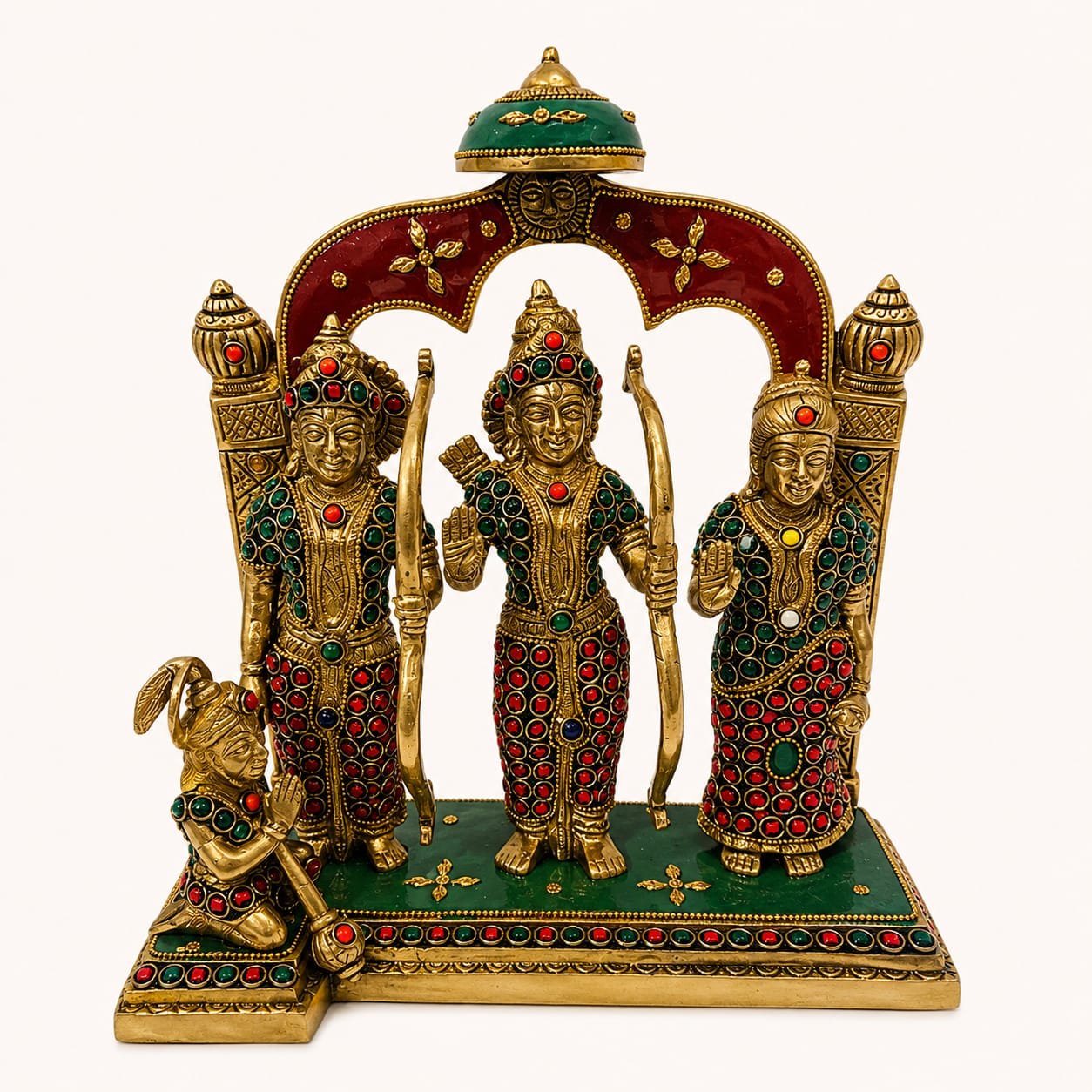 Brass Ram Darbar Idol – Stunning 11 Inch Decorative Statue | CraftyRootz - Image 2
