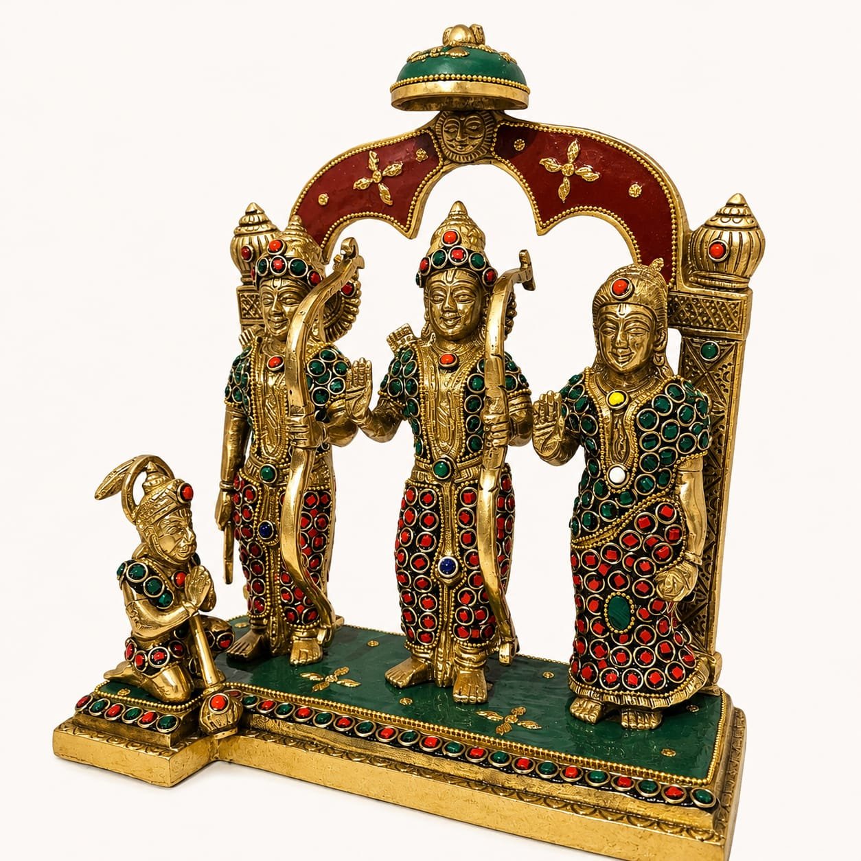 Brass Ram Darbar Idol – Stunning 11 Inch Decorative Statue | CraftyRootz - Image 3