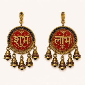 brass shubh labh wall hanging